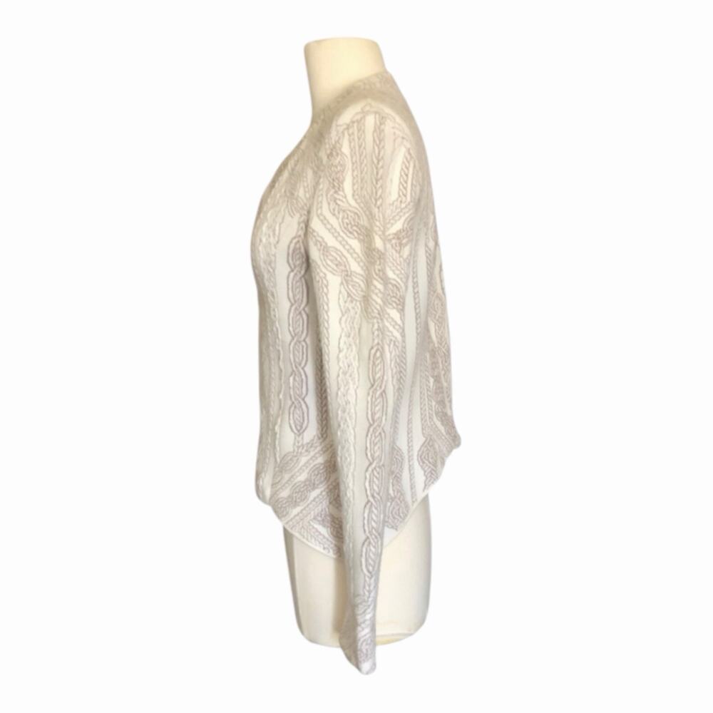 BCBGMaxAzria White Cream Stretch Jacket Front Zip Asymmetrical Hem Women’s XS - Picture 9 of 13